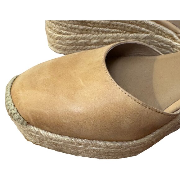 Bettye Muller Concepts Women's Reba Espadrille Wedge Beige Leather Size 9 - Picture 5 of 10